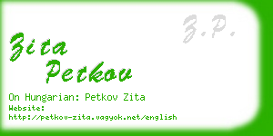 zita petkov business card